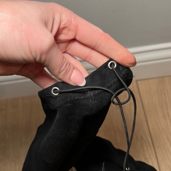 Forever 21 Over The Knee Tie Black Boots Women’s Size 8 - Picture 3 of 6